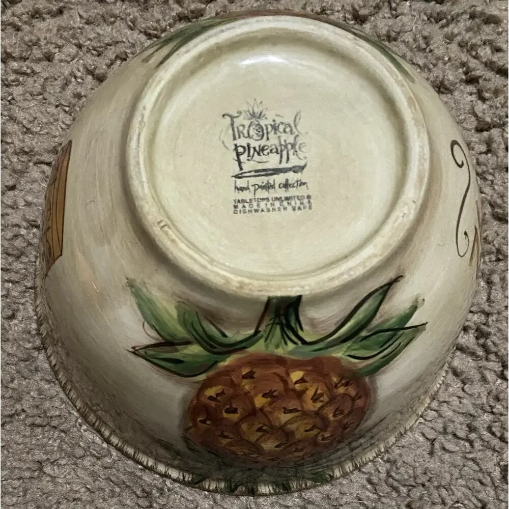Tabletops 6” Bowl Unlimited Tropical Pineapple Soup Cereal Replacement bowl A1